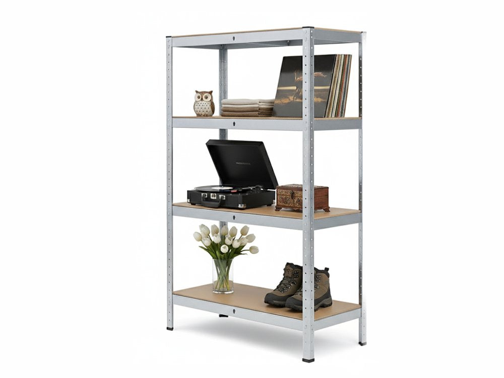 Regál 1800x900x300 mm zinkovaný 4-policový, nosnost 700 kg - 5ks