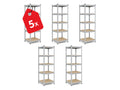 Regál 1800x400x400 mm zinkovaný 5-policový, nosnost 875 kg - 5ks