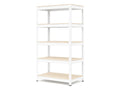 Regál 1800x900x400 mm lakovaný 5-policový, nosnost 875 kg - bílý