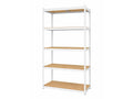 Regál 1830x400x400 mm lakovaný 5-policový, nosnost 875 kg, RIVET - bílý