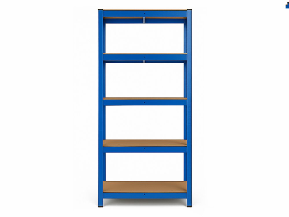 Regál 1800x900x400 mm lakovaný 5-policový, nosnost 875 kg - modrý