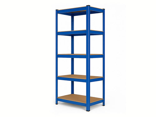 Regál 1800x900x400 mm lakovaný 5-policový, nosnost 875 kg - modrý - 5ks