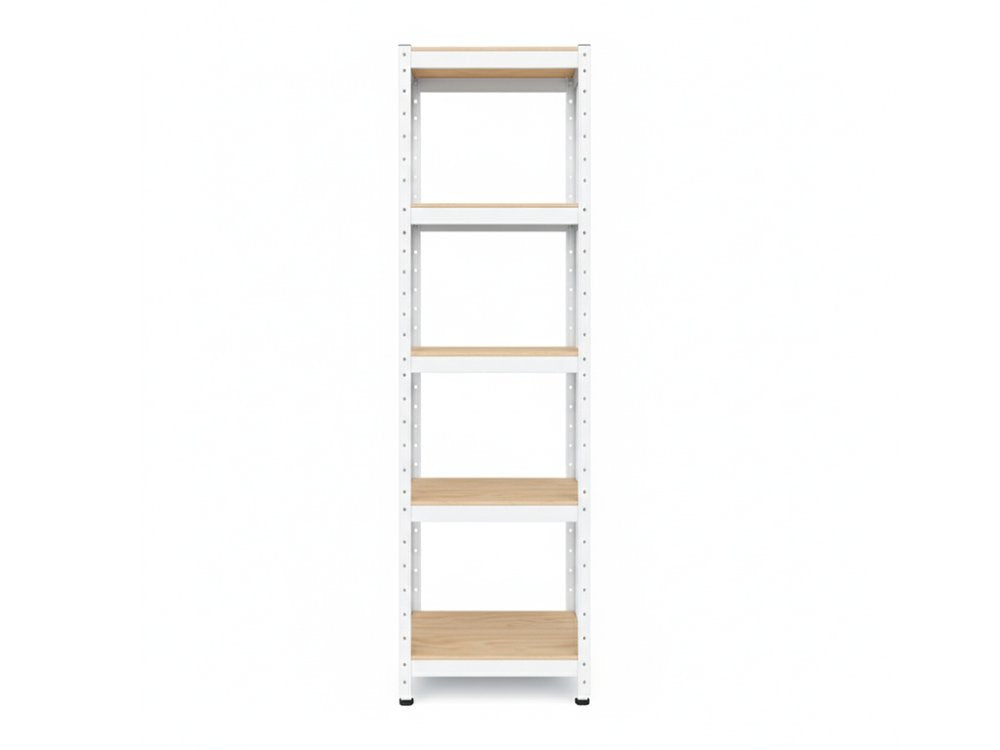 Regál 1800x400x400 mm lakovaný 5-policový, nosnost 875 kg - bílý