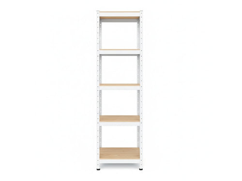 Regál 1800x400x400 mm lakovaný 5-policový, nosnost 875 kg - bílý