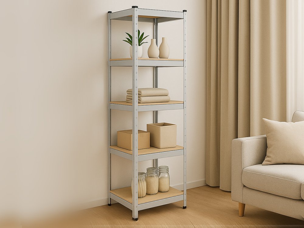 Regál 1800x400x400 mm zinkovaný 5-policový, nosnost 875 kg