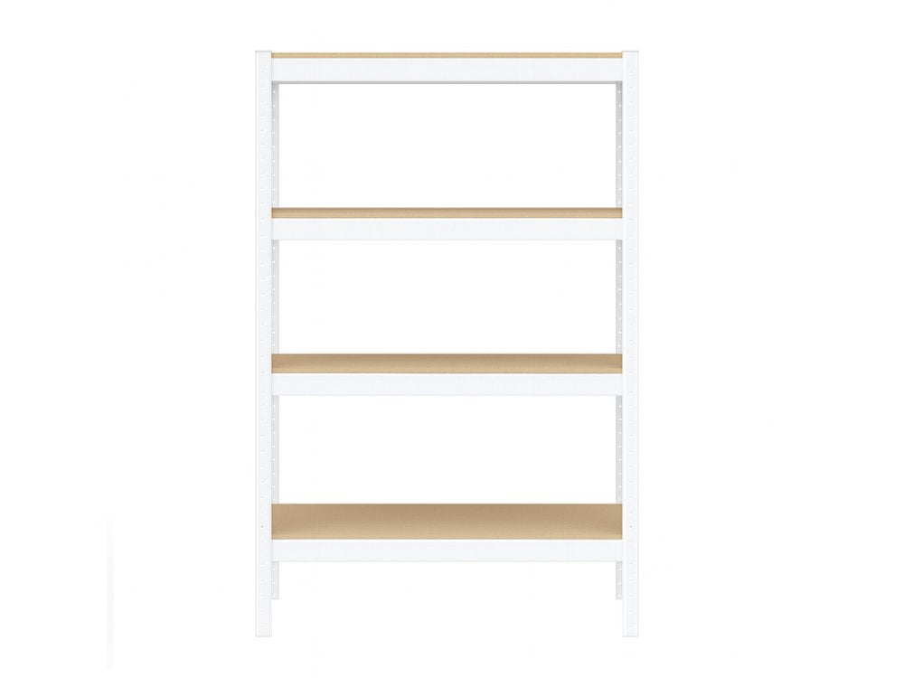 Regál 1500x700x300 mm lakovaný 4-policový, nosnost 700 kg - bílý