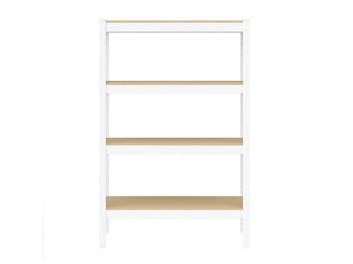 Regál 1500x700x300 mm lakovaný 4-policový, nosnost 700 kg - bílý