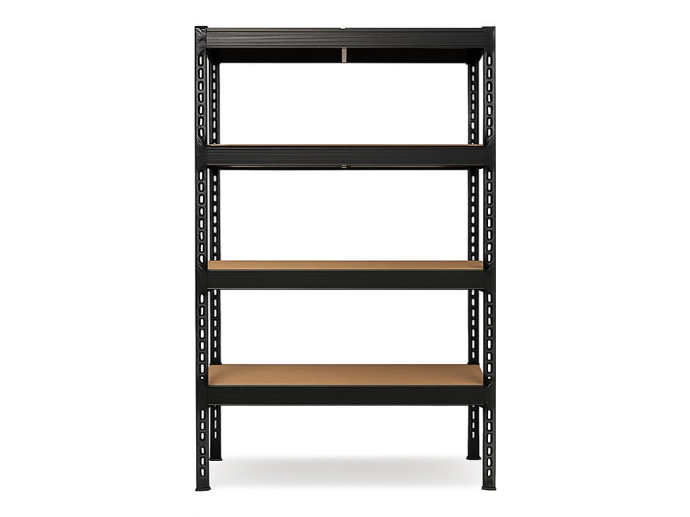 Regál 1680x1600x400 mm profesionální 4-policový, nosnost 1200 kg - černý