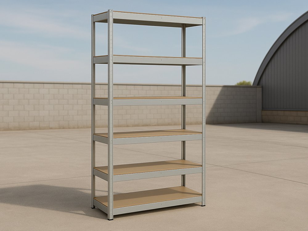 Regál 2400x900x600 mm zinkovaný 6-policový, nosnost 1050 kg