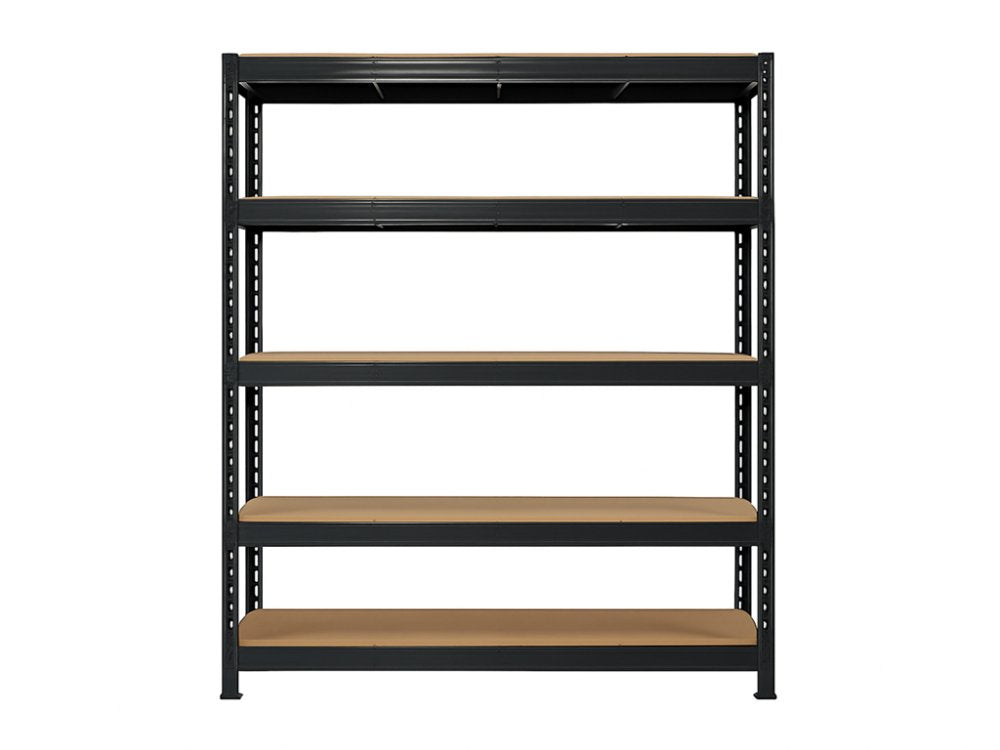 Regál 3120x1600x500 mm profesionální 5-policový, nosnost 1500 kg - černý