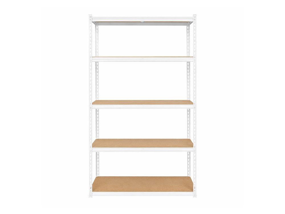 Regál 1830x900x400 mm lakovaný 5-policový, nosnost 875 kg, RIVET - bílý