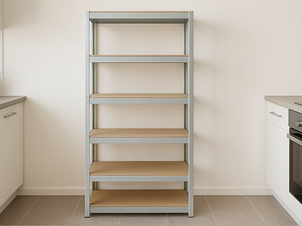 Regál 2400x900x400 mm zinkovaný 6-policový, nosnost 1050 kg