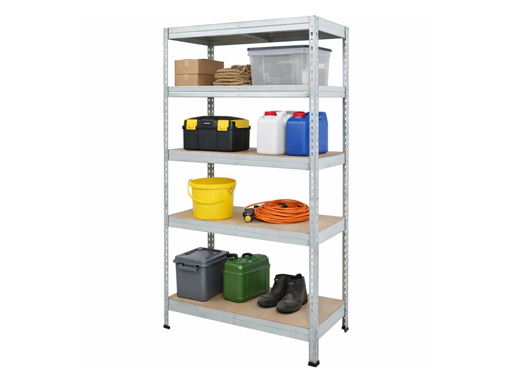 Regál 1830x900x400 mm zinkovaný 5-policový, nosnost 875 kg, RIVET