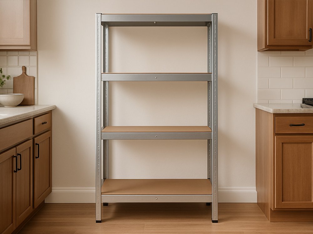 Regál 1500x700x300 mm zinkovaný 4-policový, nosnost 700 kg